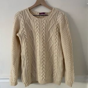 Scottish Highlands 100% Wool Cable Knit Sweater- Small